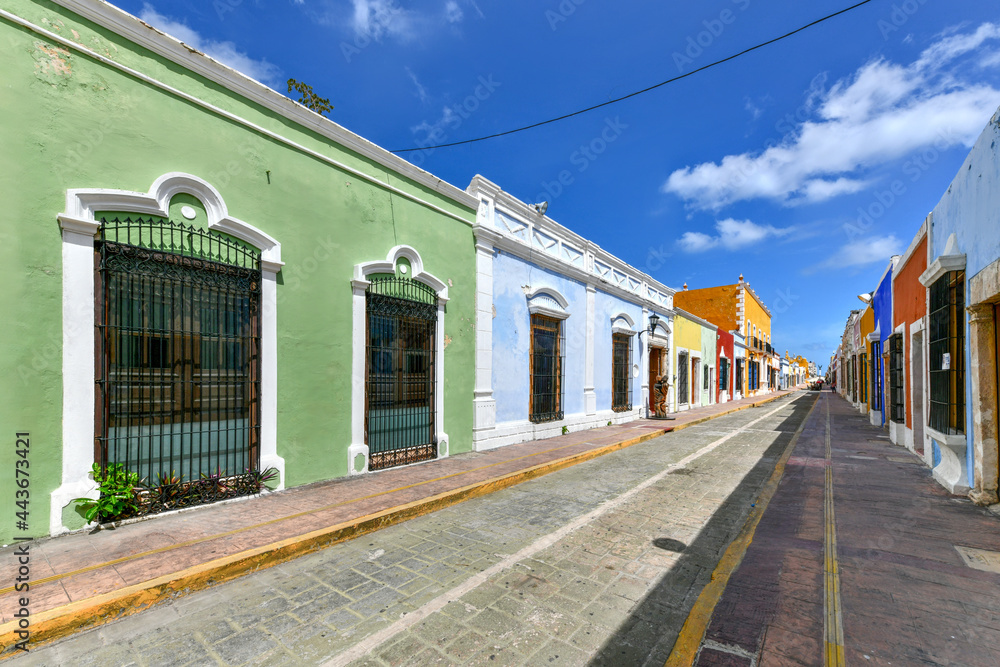 Poster Colonial Houses - Campeche, Mexico