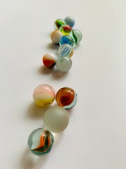 colorful glass marbles