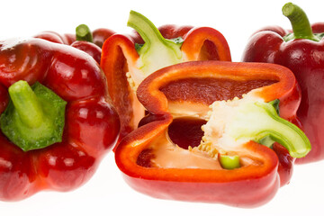Pepper, sweet pepper, red pepper.