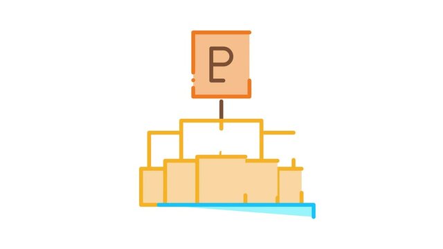 pieces of butter holding letter b animated icon on white background