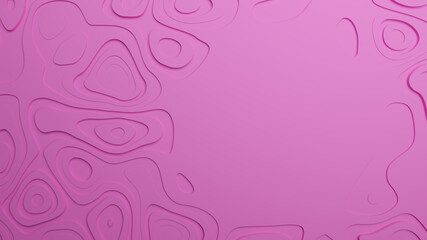 Abstract pink background 3d illustration. Minimalistic wavy abstract patterns