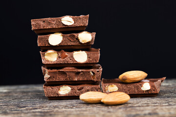 large pieces of chocolate