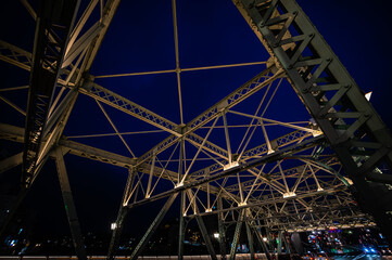 ワーレントラス橋と夜の空