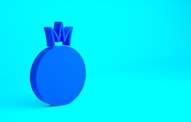 Blue Tomato icon isolated on blue background. Minimalism concept. 3d illustration 3D render