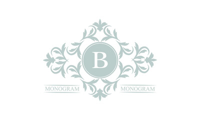 Luxury logo template in vector for restaurant, royalty, boutique, cafe, hotel, heraldry, jewelry, fashion with exquisite letter B.
