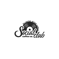 social music clum logo design illustration