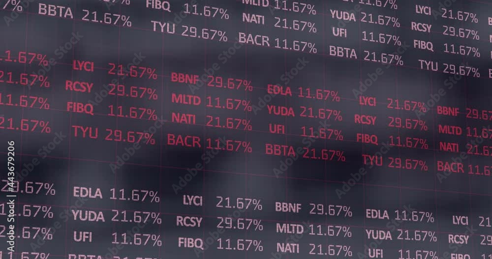 Poster animation of financial data processing