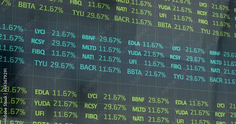 Poster animation of financial data processing