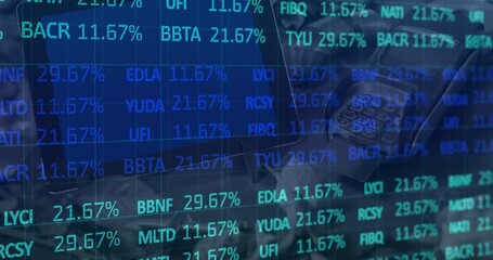 Animation of financial data processing over payment terminal - Powered by Adobe