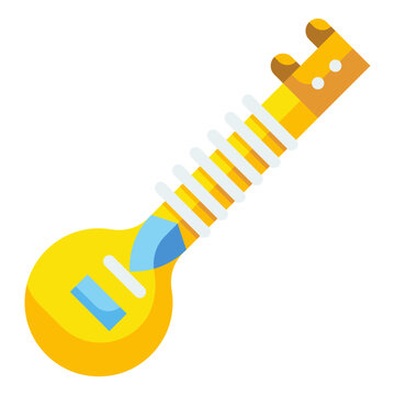 Sitar Flat Icon