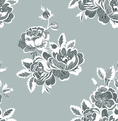 floral lace seamless pattern, vector