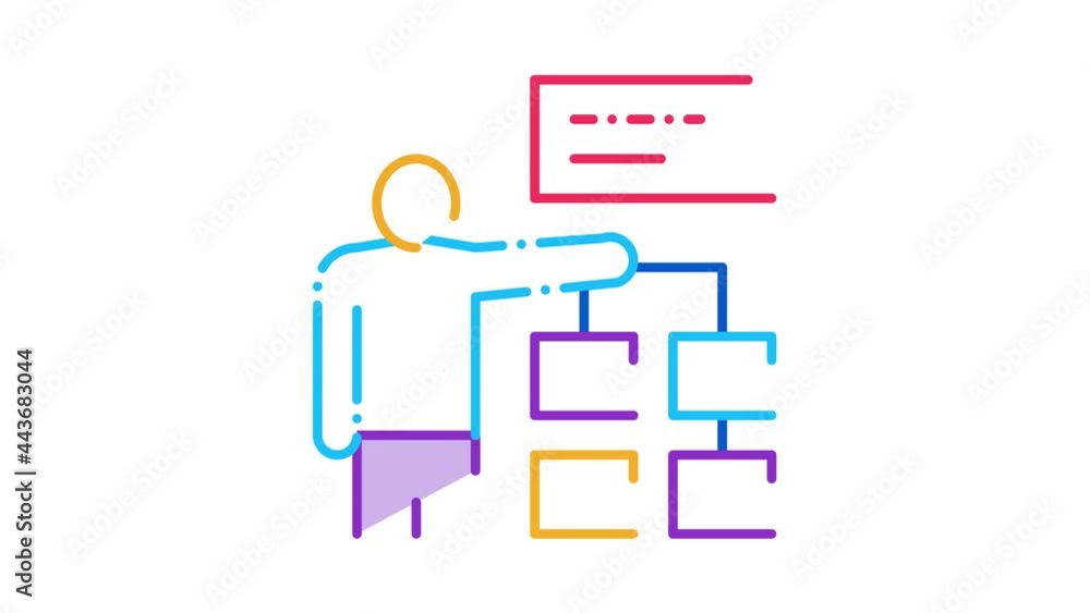 Aufkleber resource concept presentation icon animation. color resource concept presentation animated icon on w