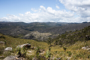 Fototapeta na wymiar mountain landscape in the mountains - Serra do Cipó, MINAS GERAIS