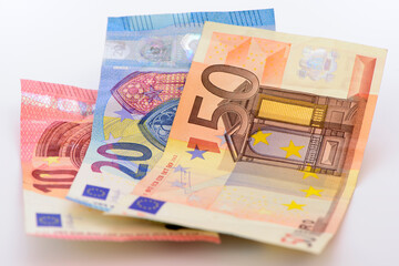 Used euro banknotes