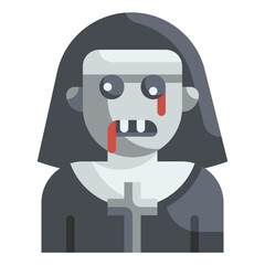 nun flat icon