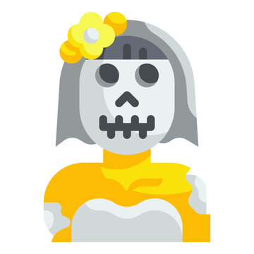 Ghost Bride Flat Icon