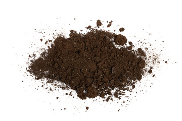 Fertilized Dry Dirt Isolated, Dried Ground, Manure Soil
