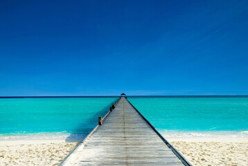 Beautiful tropical Maldives island with beach.