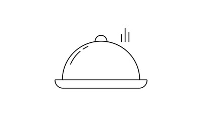 Food courts icons set. Outline set of food courts vector icons for web design isolated on white background.Restaurant vector icon set. cutlery, cocktail, salt and pepper, and fork.