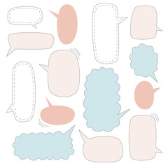 Collection of speech bubbles and dialog balloons