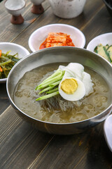 Korean traditional water naengmyeon, a summer delicacy