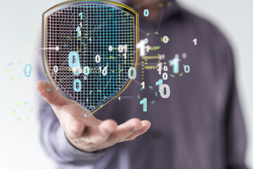 cybersecurity and information or network protection 3d