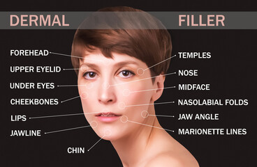 dermal filler treatments in your 40s .Hyaluronic acid injections for specific areas.Correct wrinkles