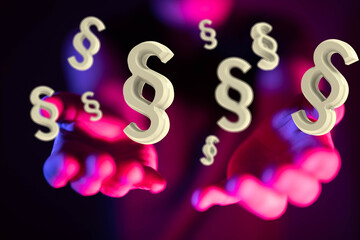 Law and justice concept digital