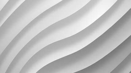 White gray gradient geometric abstract background. Elegant curved lines and shape with color graphic design. 3d Rendering.