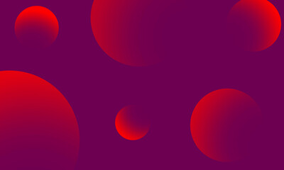 Red circles gradient on purple dark abstract background. Modern graphic design element.