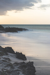 Long exposure of beach in Jamaica.