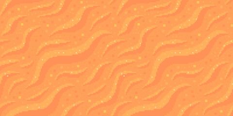 Pixel art desert background. Seamless sand texture backdrop.