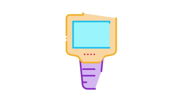 ammeter Icon Animation. color ammeter animated icon on white background