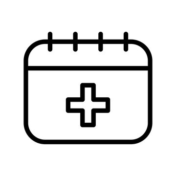  Medical Caledar Vector Line Icon Design