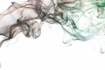 Transparent brown abstract smoke lines