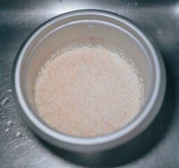 pot cook white rice food nutrition 