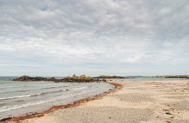 The coastal path from Crigyll Bay to Aberffraw Bay on the island of Angelsey, North Wales, UK August 2005