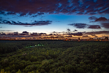 sunset over the river