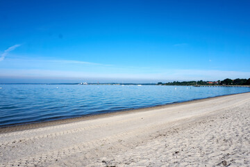 sunny day on a sandy beach at the baltic sea