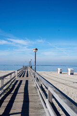sea bridge in pelzerhaken at the baltic sea