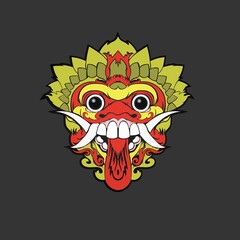 Fototapeta premium ILLUSTRATION LEAK BALI, TRADITIONAL INDONESIAN CULTURE