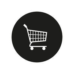 Shopping cart. Flat icon. 