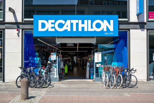 KIEL, GERMANY - June 17, 2021: Decathlon sports store. 