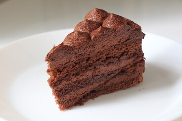 chocolate cake on a plate