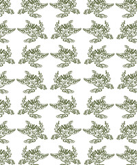 Beautiful raster pattern with turtle. Background with decorative for textiles, wrappers, fabrics, clothing, covers, paper, printing, scrapbooking.