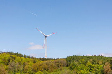 wind turbine in the forest - 443702059