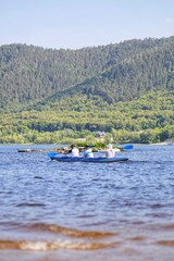 kayaking on the river