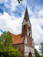 Fototapeta premium The architecture of the St Jurgen church at Juergensby in Flensburg, Germany
