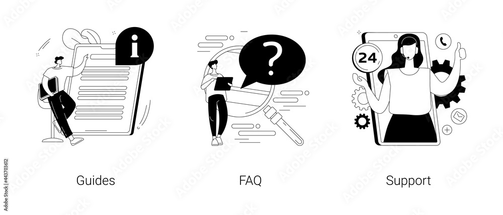 Poster website menu bar abstract concept vector illustrations.