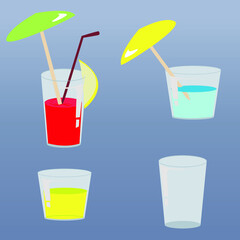juice fruit cocktail with straw, cold as ice, vector, t-shirt design
